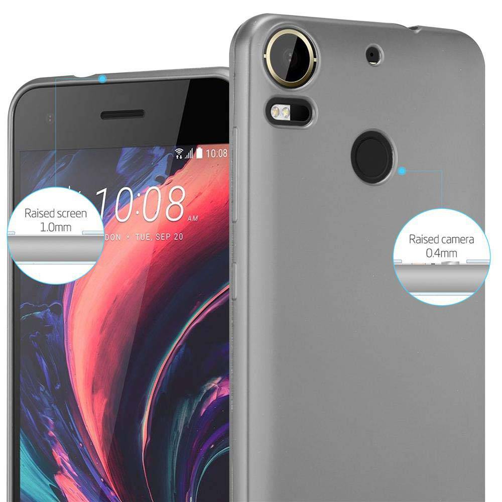 Cadorabo Schutzhülle für HTC Desire 10 PRO Hülle in Grau Handyhülle TPU Silikon Etui Cover Case