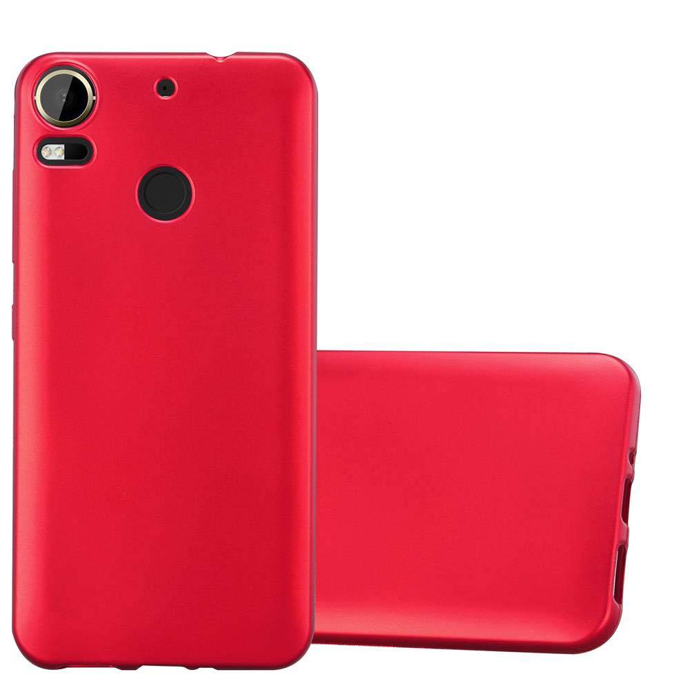 Cadorabo Schutzhülle für HTC Desire 10 PRO Hülle in Rot Handyhülle TPU Silikon Etui Cover Case