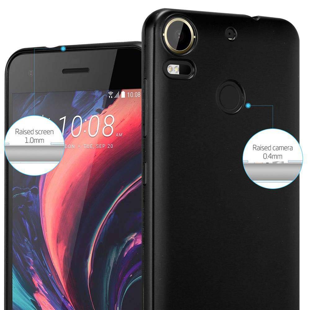 Cadorabo Schutzhülle für HTC Desire 10 PRO Hülle in Schwarz Handyhülle TPU Silikon Etui Cover Case