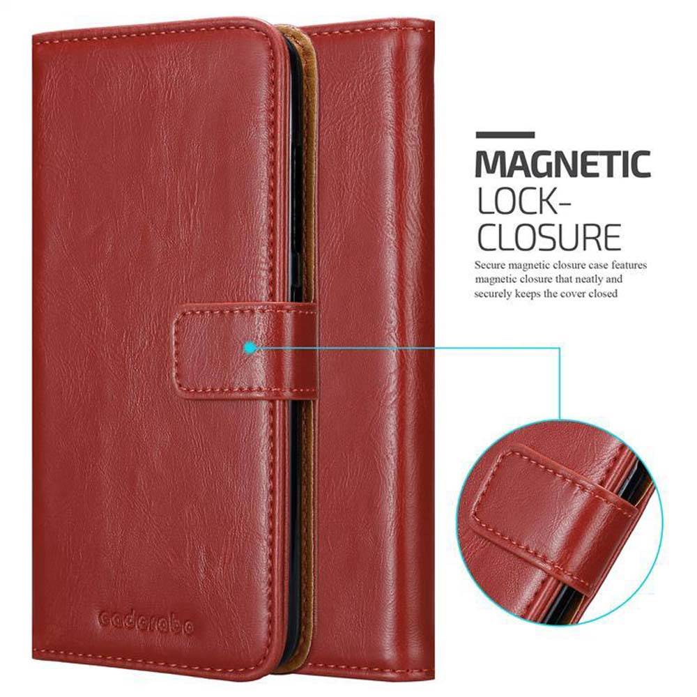 Cadorabo Hülle für HTC Desire 10 PRO Schutzhülle in Rot Handyhülle Book Tasche Case Etui Luxury