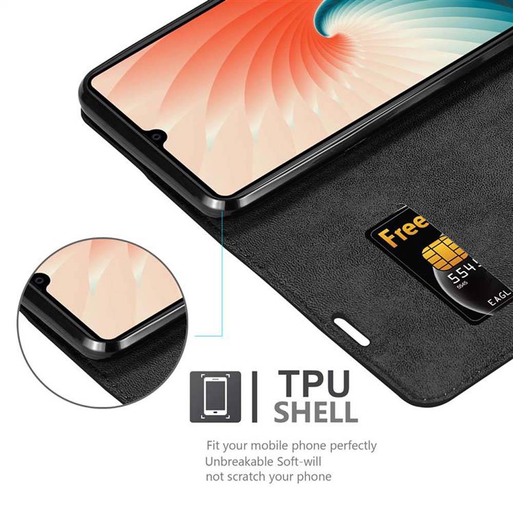 Cadorabo Hülle für Huawei MATE 20 Schutz Hülle in Schwarz Handyhülle Etui Case Cover Magnetverschluss