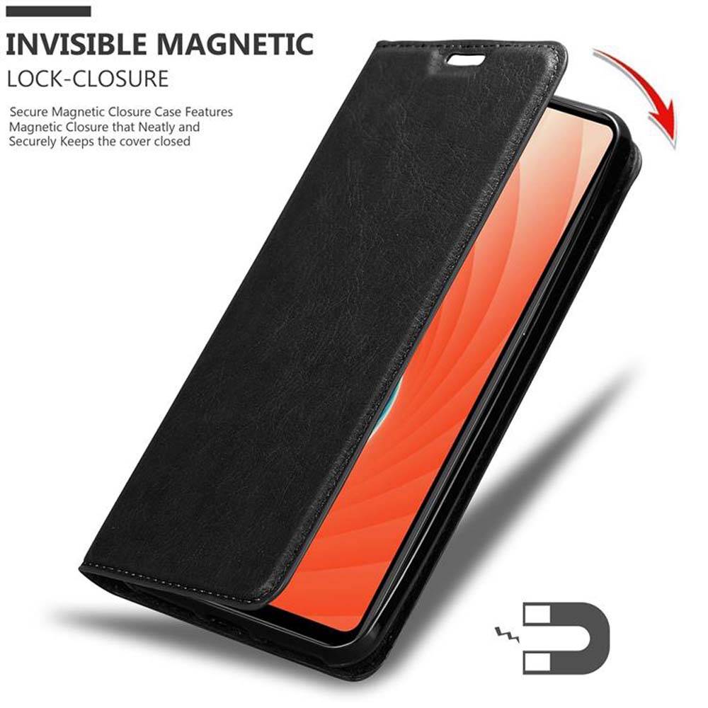 Cadorabo Hülle für Huawei MATE 20 Schutz Hülle in Schwarz Handyhülle Etui Case Cover Magnetverschluss