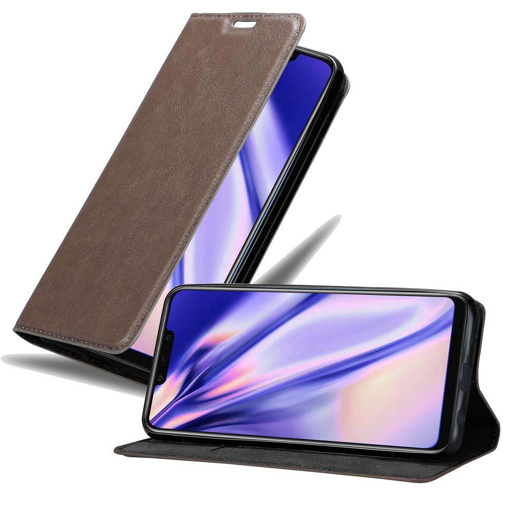 Cadorabo Hülle für Huawei MATE 20 LITE Schutz Hülle in Braun Handyhülle Etui Case Cover Magnetverschluss