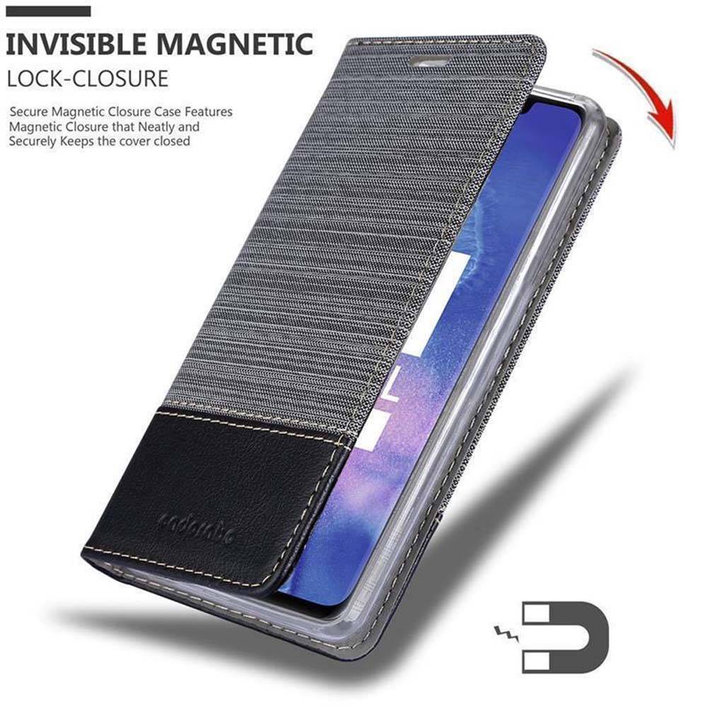 Cadorabo Hülle für Huawei MATE 20 PRO Schutzhülle in Grau Handy Hülle Etui Book Case Cover