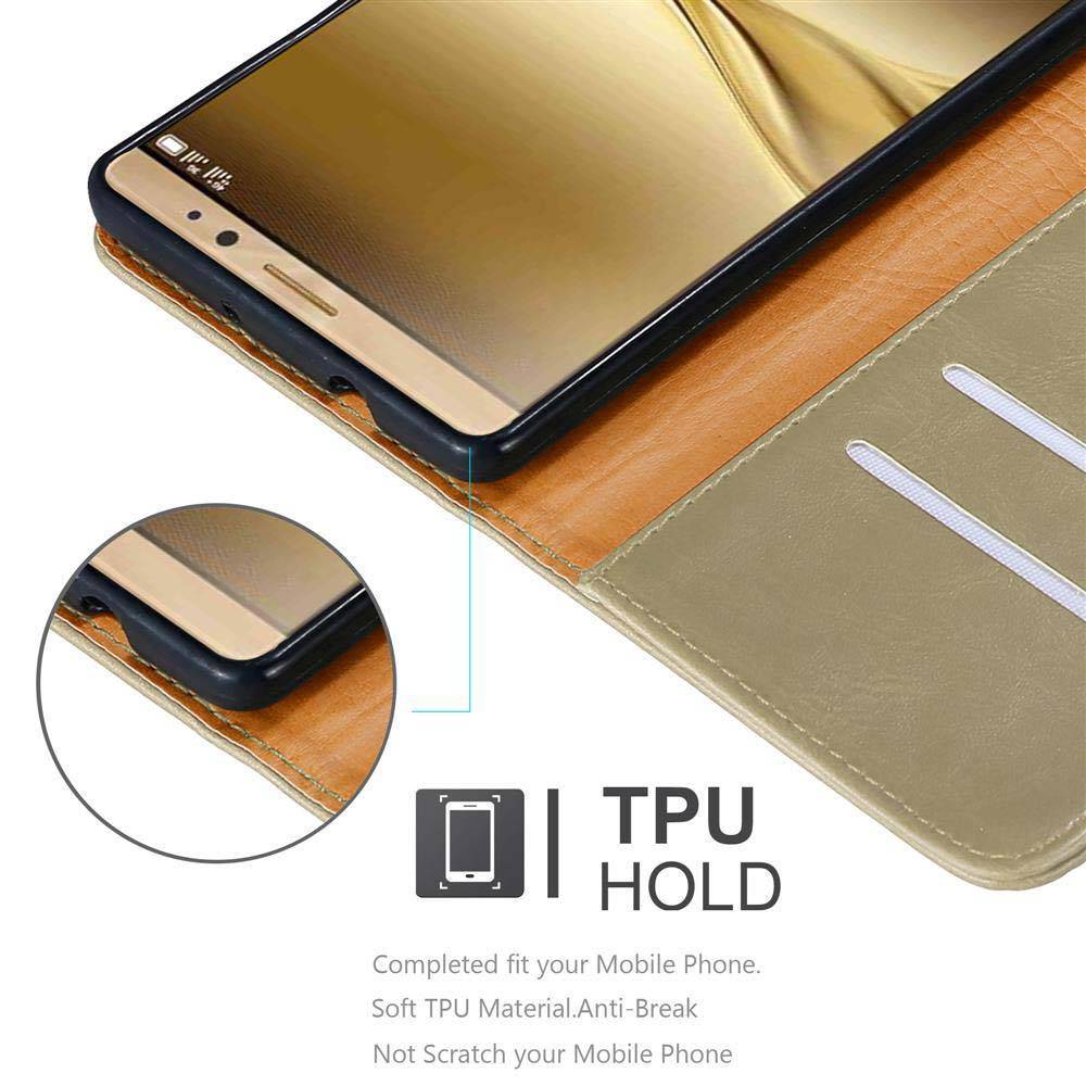 Cadorabo Hülle für Huawei MATE 8 Schutzhülle in Braun Handyhülle Book Tasche Case Etui Luxury