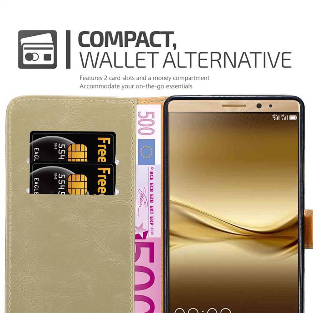 Cadorabo Hülle für Huawei MATE 8 Schutzhülle in Braun Handyhülle Book Tasche Case Etui Luxury
