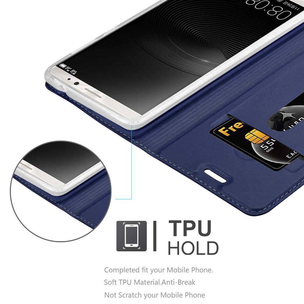 Cadorabo Handyhülle für Huawei MATE 8 Schutz Hülle in Blau Cover Etui Book Case Booklet