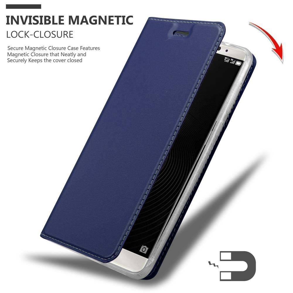 Cadorabo Handyhülle für Huawei MATE 8 Schutz Hülle in Blau Cover Etui Book Case Booklet