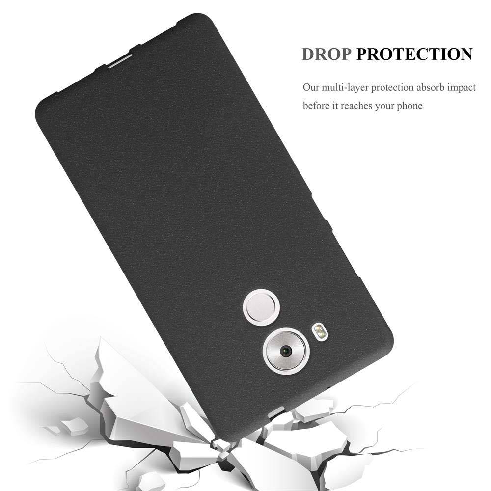 Cadorabo Schutzhülle für Huawei MATE 8 Hülle in Schwarz Handyhülle TPU Etui Cover Case