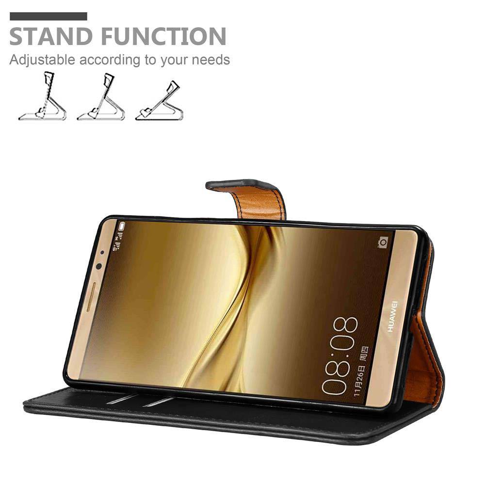 Cadorabo Hülle für Huawei MATE 8 Schutzhülle in Schwarz Handyhülle Book Tasche Case Etui Luxury