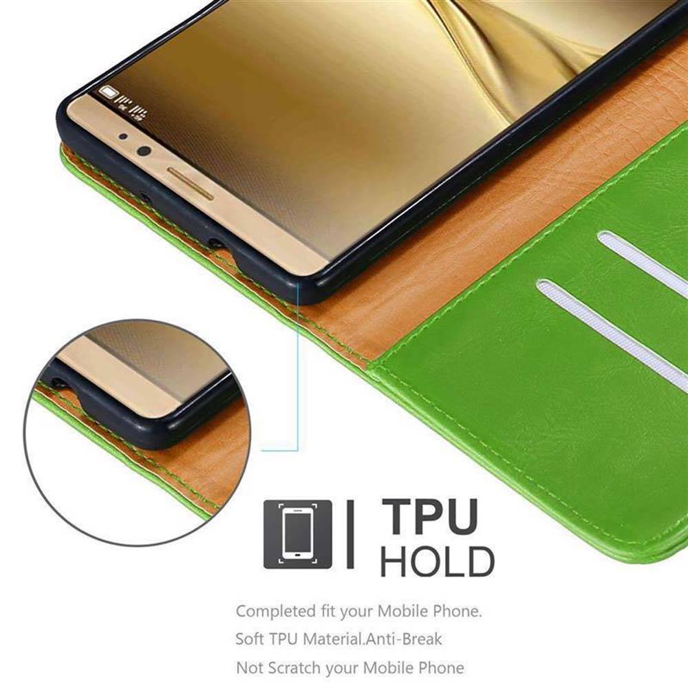 Cadorabo Hülle für Huawei MATE 8 Schutzhülle in Grün Handyhülle Book Tasche Case Etui Luxury