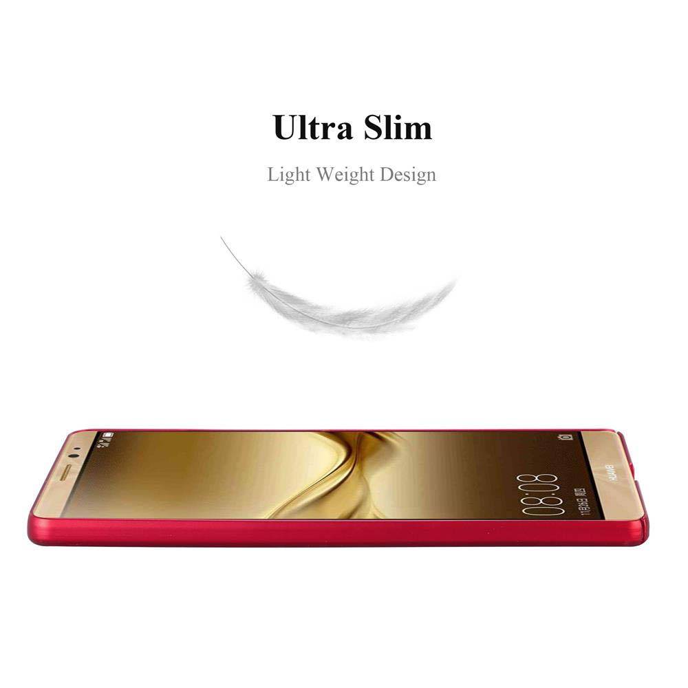Cadorabo Hülle für Huawei MATE 8 Schutzhülle in Rot Hard Case Handy Hülle Etui