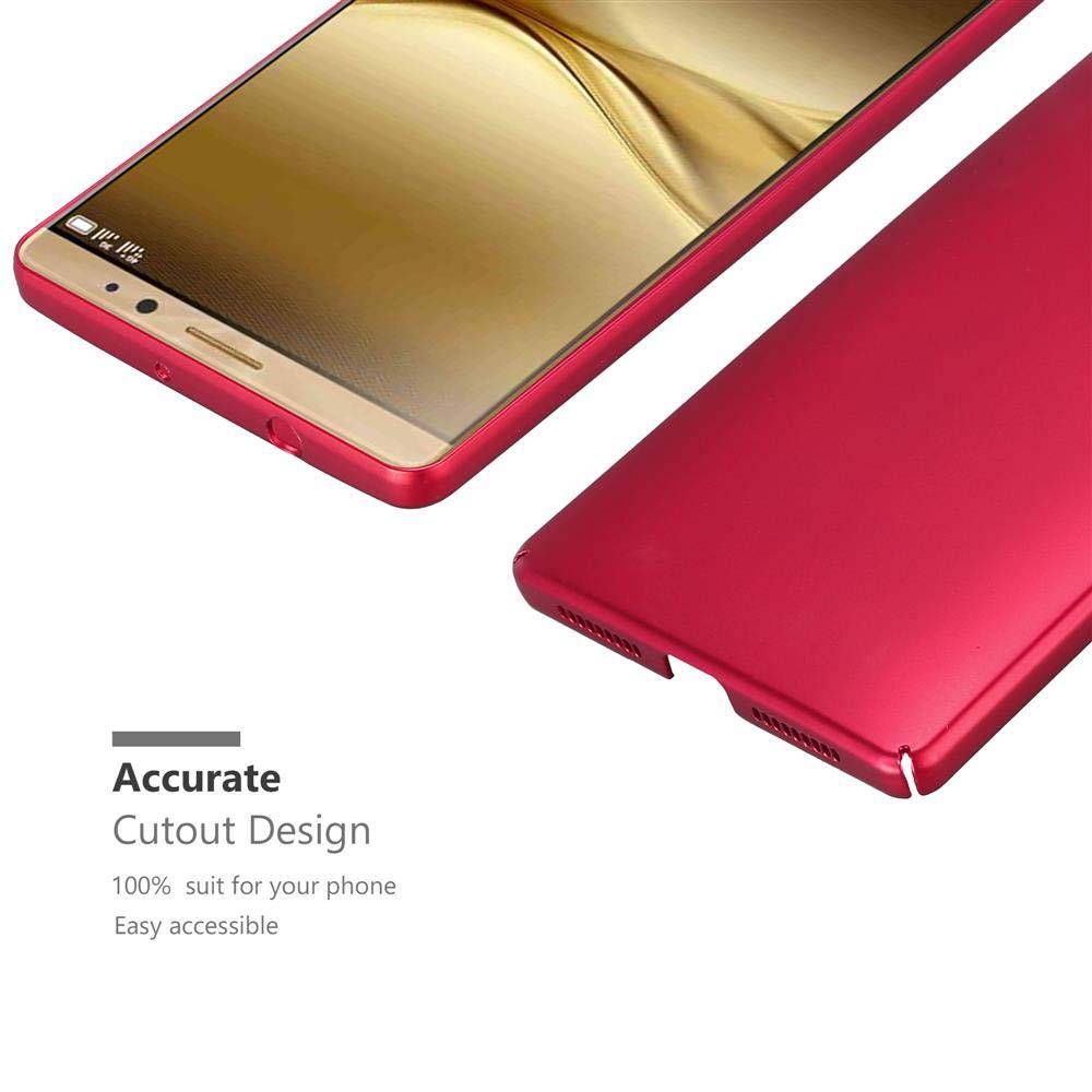 Cadorabo Hülle für Huawei MATE 8 Schutzhülle in Rot Hard Case Handy Hülle Etui