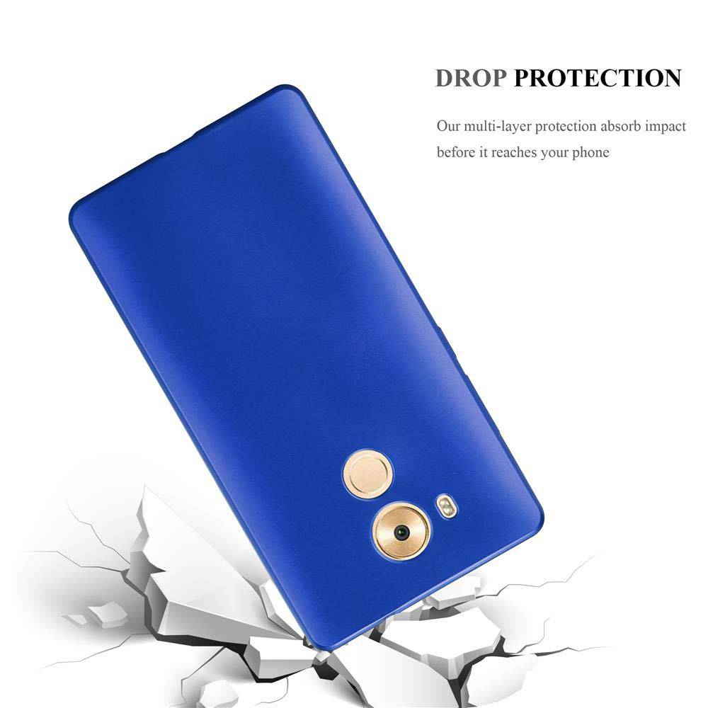 Cadorabo Schutzhülle für Huawei MATE 8 Hülle in Blau Handyhülle TPU Silikon Etui Cover Case