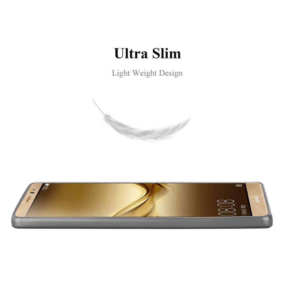 Cadorabo Schutzhülle für Huawei MATE 8 Hülle in Grau Handyhülle TPU Silikon Etui Cover Case