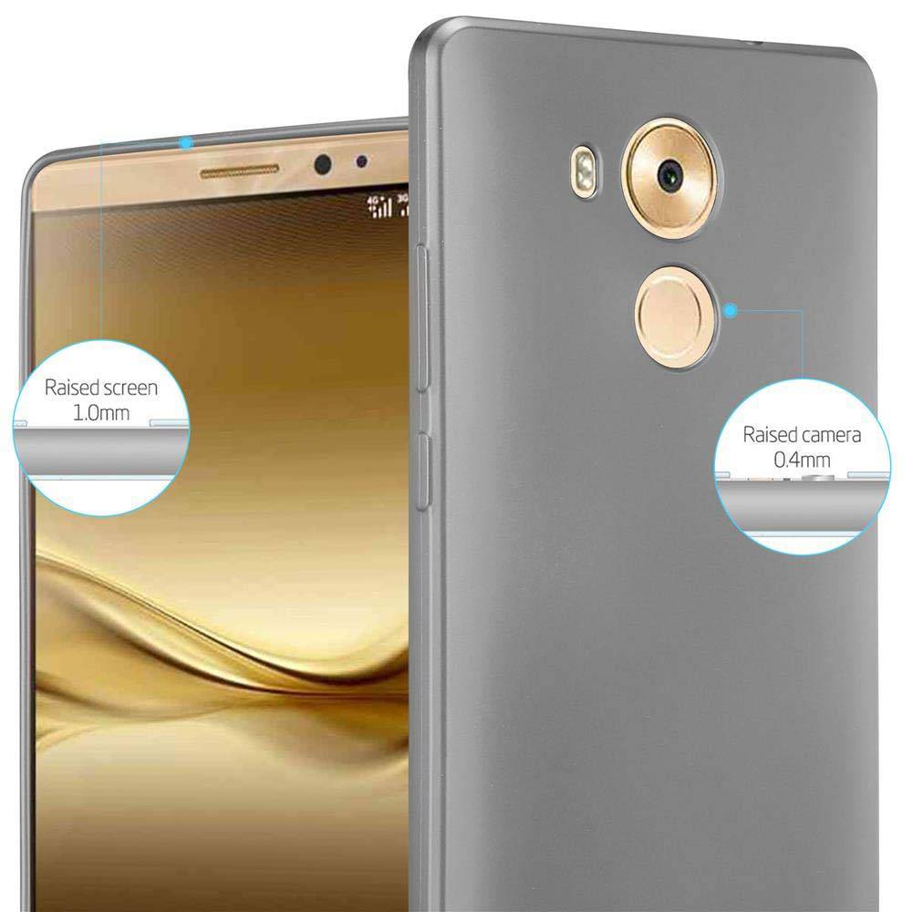 Cadorabo Schutzhülle für Huawei MATE 8 Hülle in Grau Handyhülle TPU Silikon Etui Cover Case