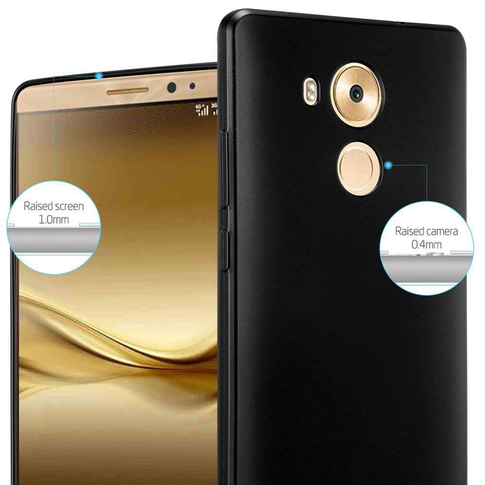 Cadorabo Schutzhülle für Huawei MATE 8 Hülle in Schwarz Handyhülle TPU Silikon Etui Cover Case