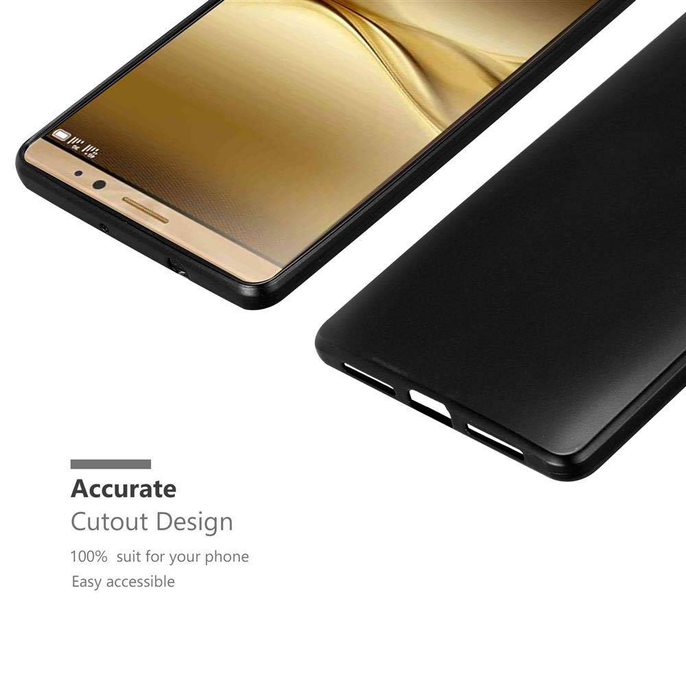 Cadorabo Schutzhülle für Huawei MATE 8 Hülle in Schwarz Handyhülle TPU Silikon Etui Cover Case