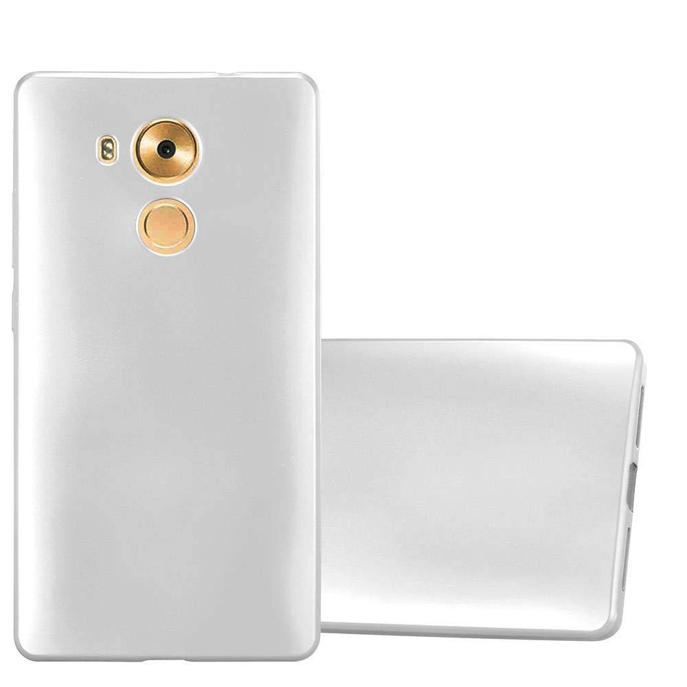 Cadorabo Schutzhülle für Huawei MATE 8 Hülle in Silber Handyhülle TPU Silikon Etui Cover Case