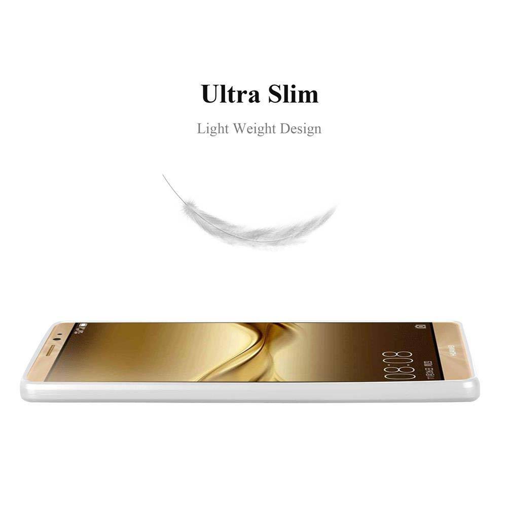 Cadorabo Schutzhülle für Huawei MATE 8 Hülle in Silber Handyhülle TPU Silikon Etui Cover Case