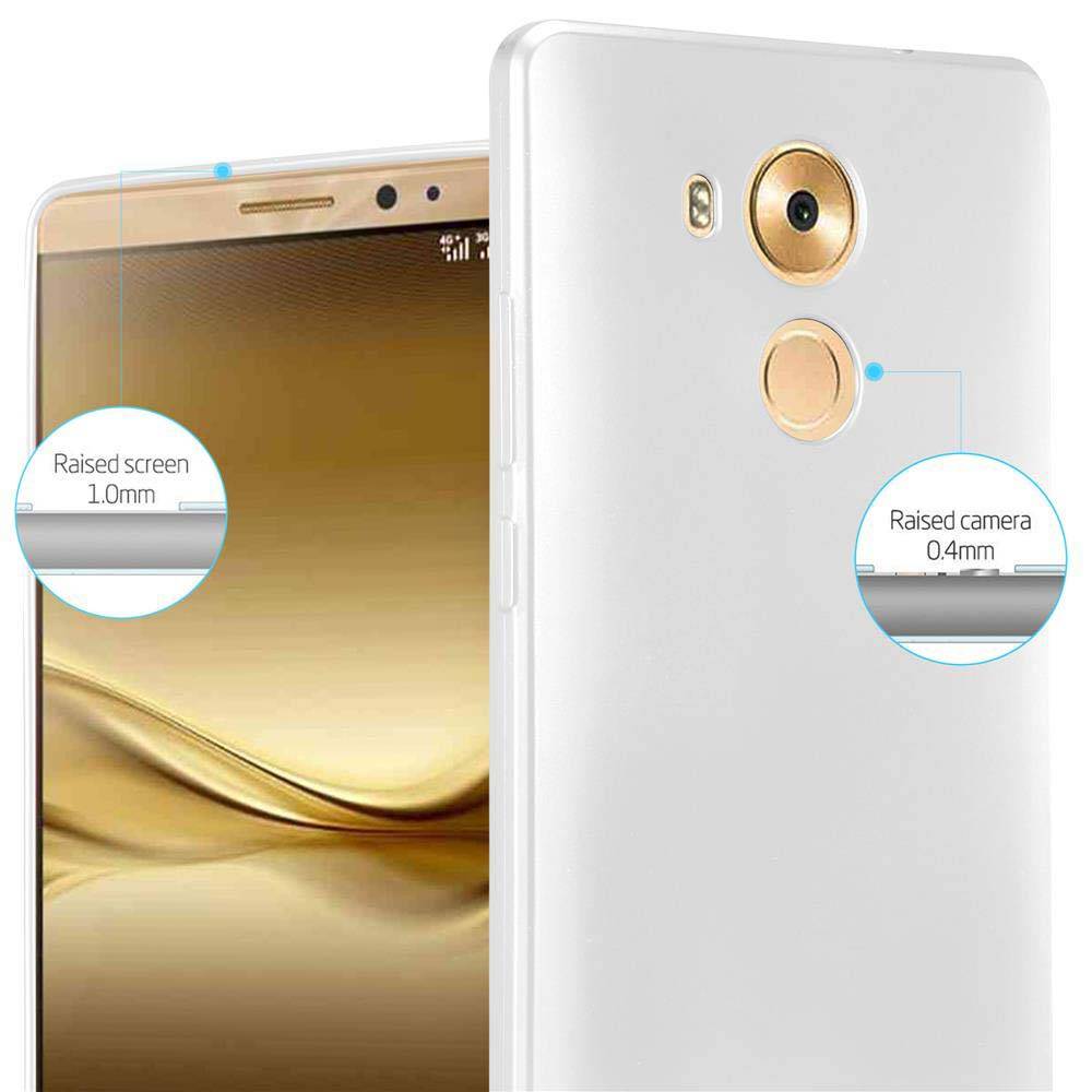 Cadorabo Schutzhülle für Huawei MATE 8 Hülle in Silber Handyhülle TPU Silikon Etui Cover Case