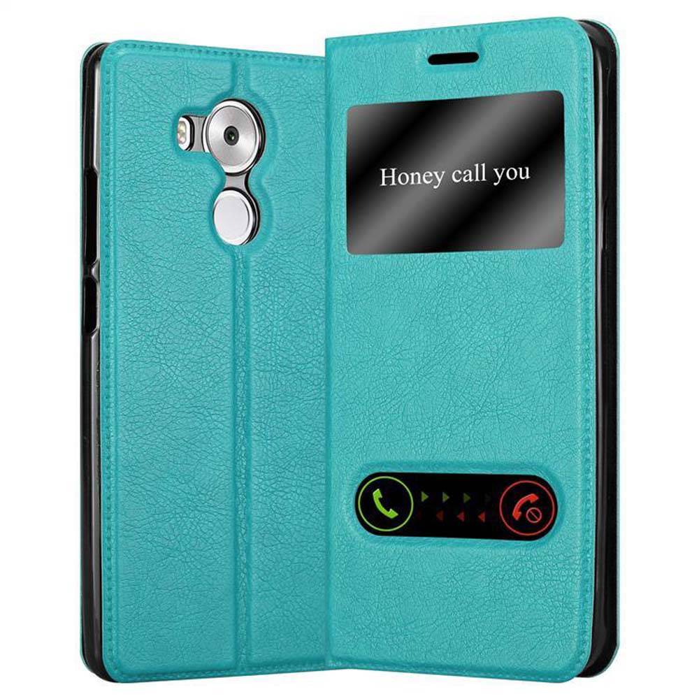 Cadorabo Schutzhülle für Huawei MATE 8 Hülle in Türkis Handyhülle Book Case Cover Etui