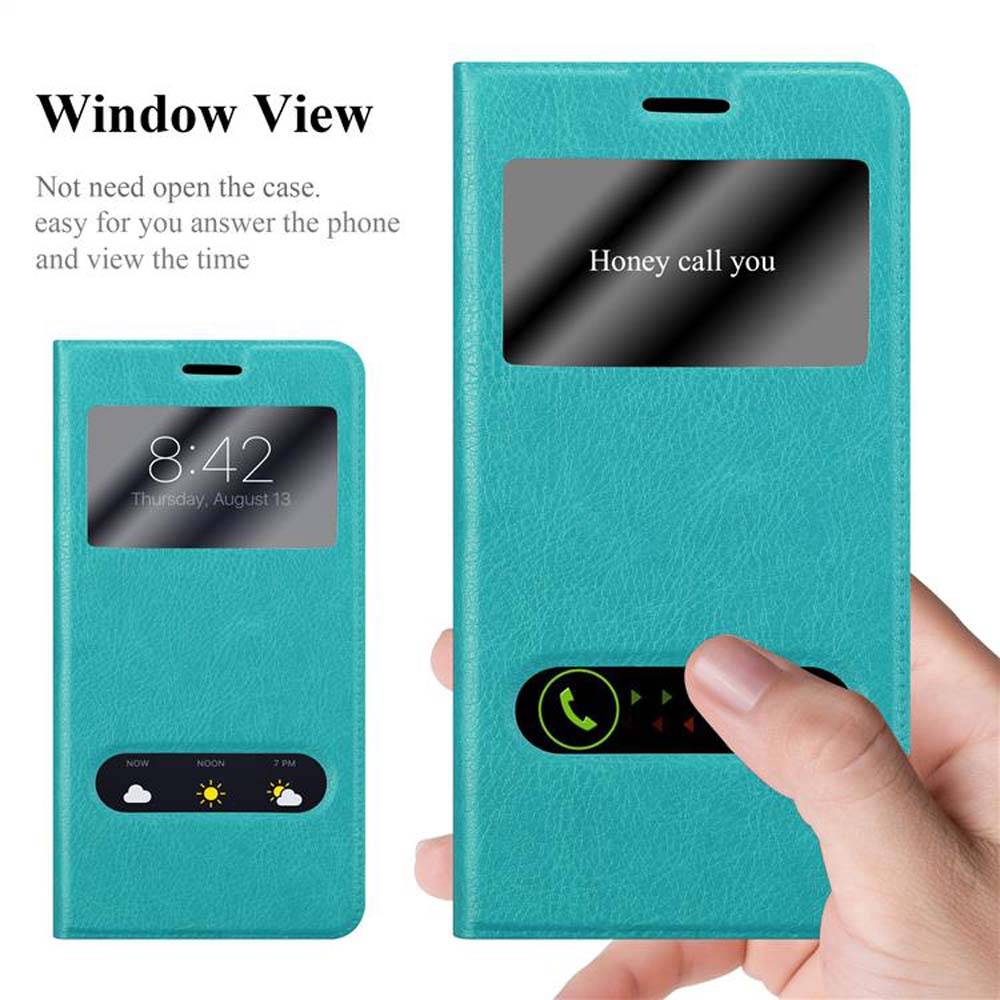 Cadorabo Schutzhülle für Huawei MATE 8 Hülle in Türkis Handyhülle Book Case Cover Etui