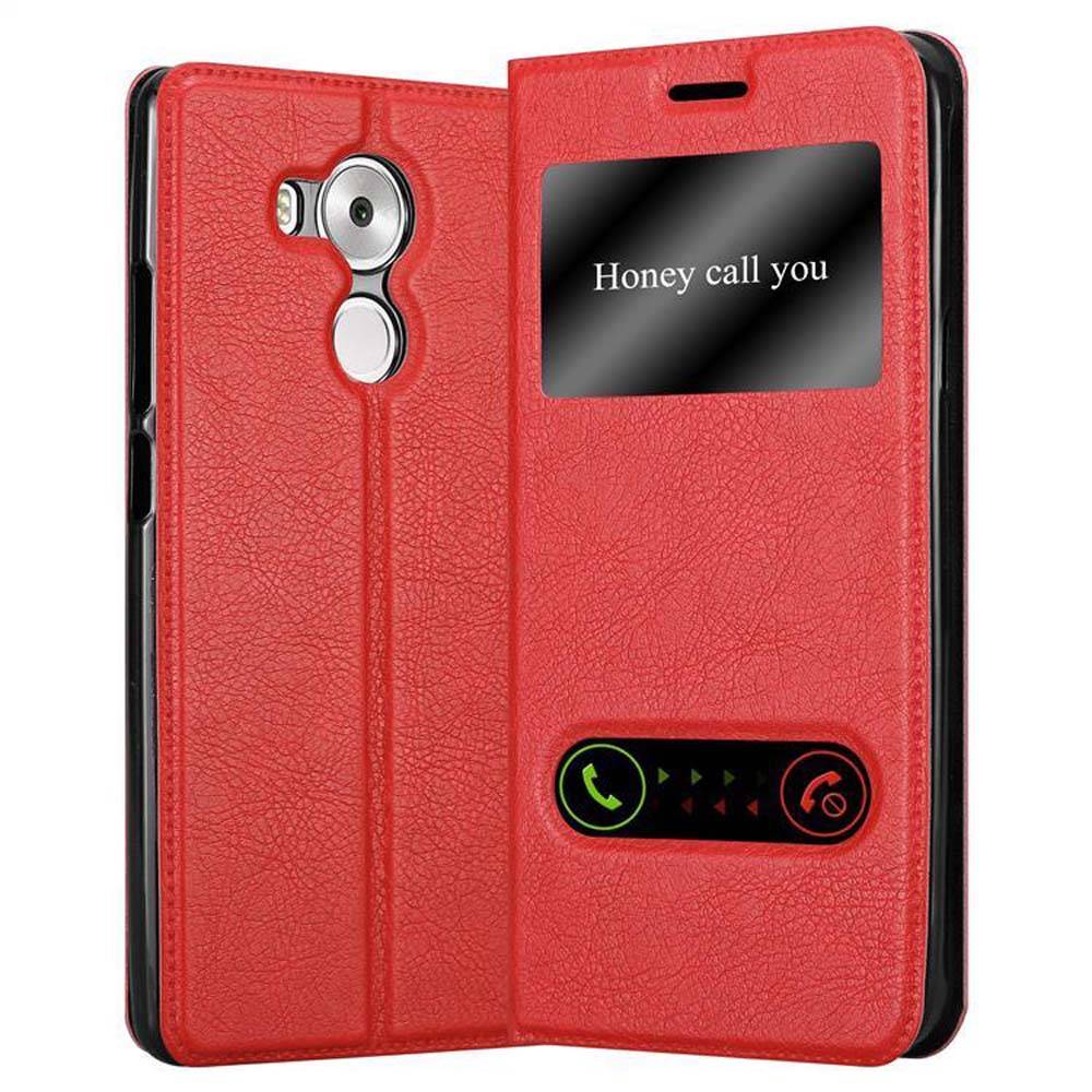 Cadorabo Schutzhülle für Huawei MATE 8 Hülle in Rot Handyhülle Book Case Cover Etui