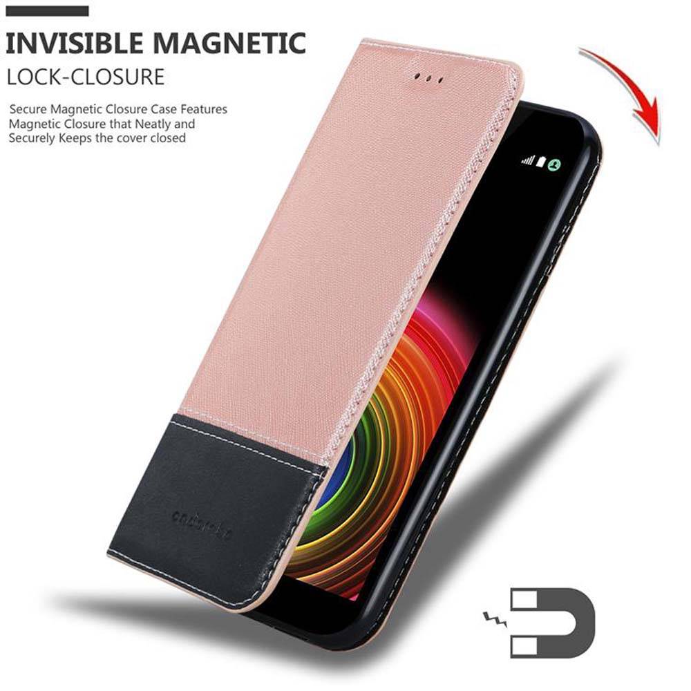 Cadorabo Hülle für LG X POWER Schutzhülle in Rosa SHandyhülle Book Case Etui Kunstleder