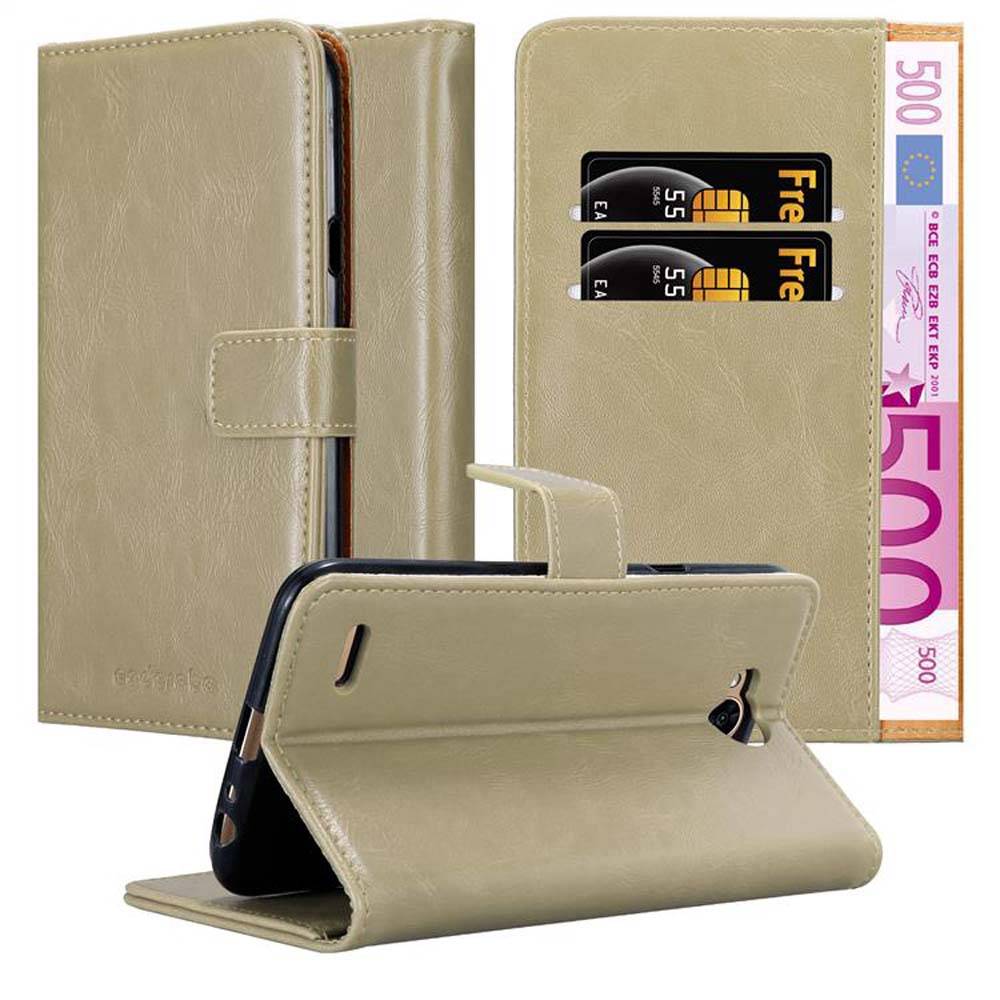 Cadorabo Hülle für LG X POWER 2 Schutzhülle in Braun Handyhülle Book Tasche Case Etui Luxury