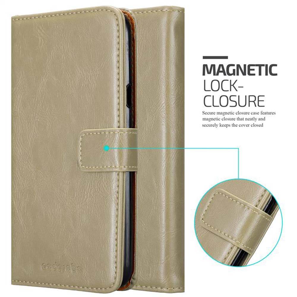 Cadorabo Hülle für LG X POWER 2 Schutzhülle in Braun Handyhülle Book Tasche Case Etui Luxury