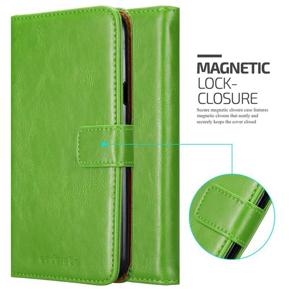 Cadorabo Hülle für LG X POWER 2 Schutzhülle in Grün Handyhülle Book Tasche Case Etui Luxury