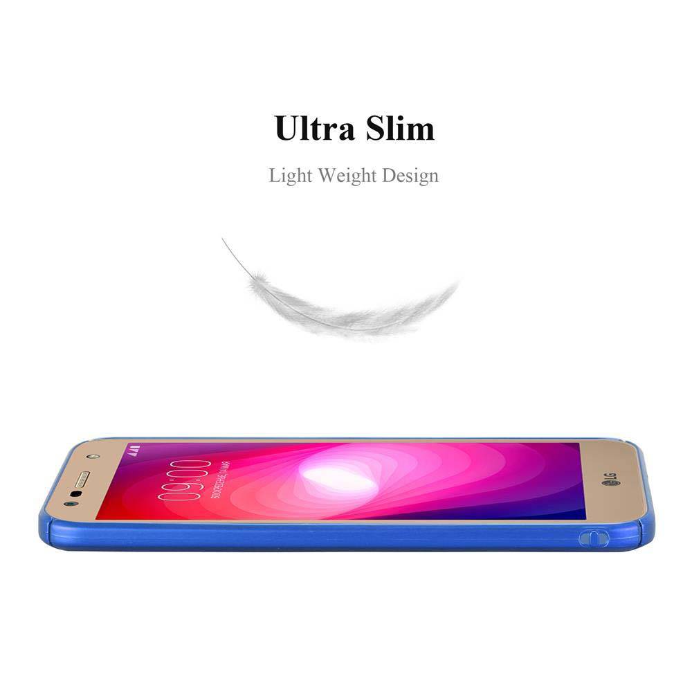 Cadorabo Hülle für LG X POWER 2 Schutzhülle in Blau Hard Case Handy Hülle Etui