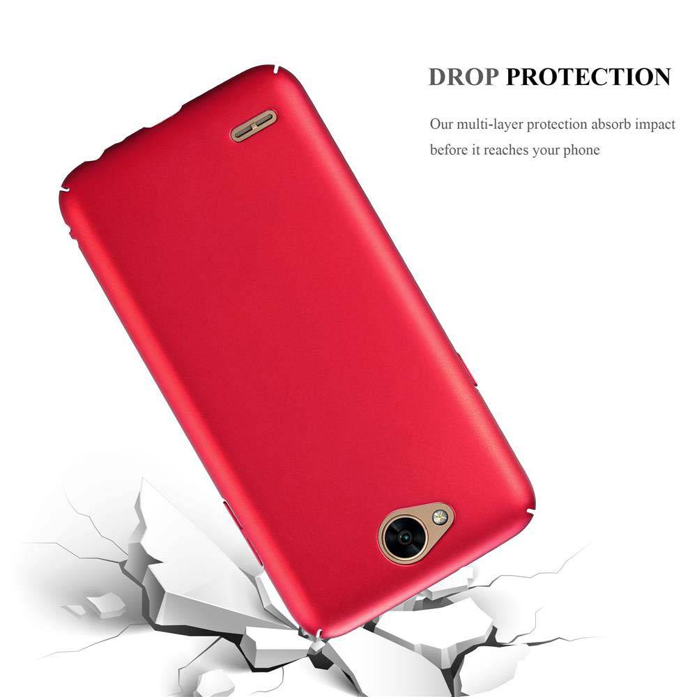 Cadorabo Hülle für LG X POWER 2 Schutzhülle in Rot Hard Case Handy Hülle Etui