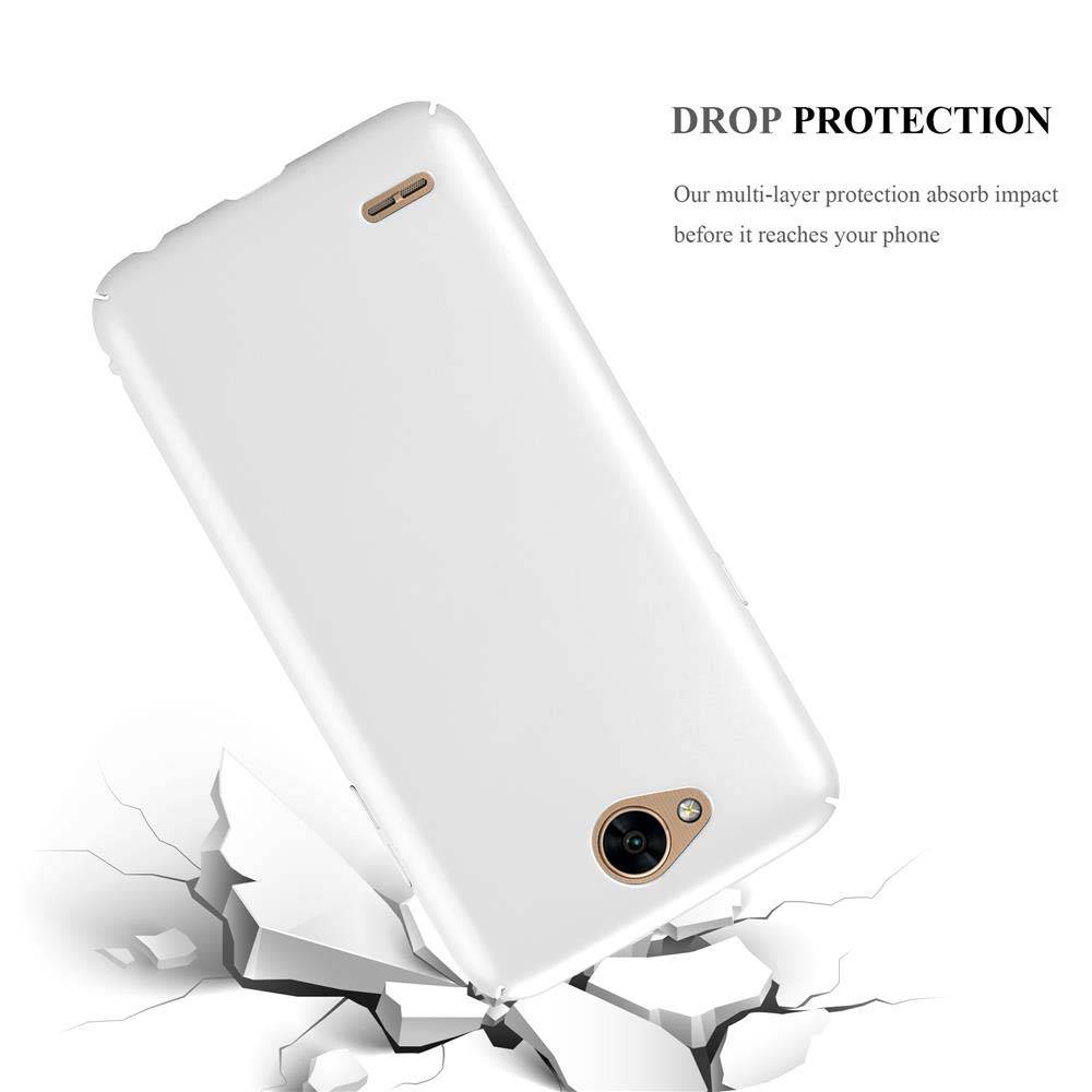 Cadorabo Hülle für LG X POWER 2 Schutzhülle in Silber Hard Case Handy Hülle Etui