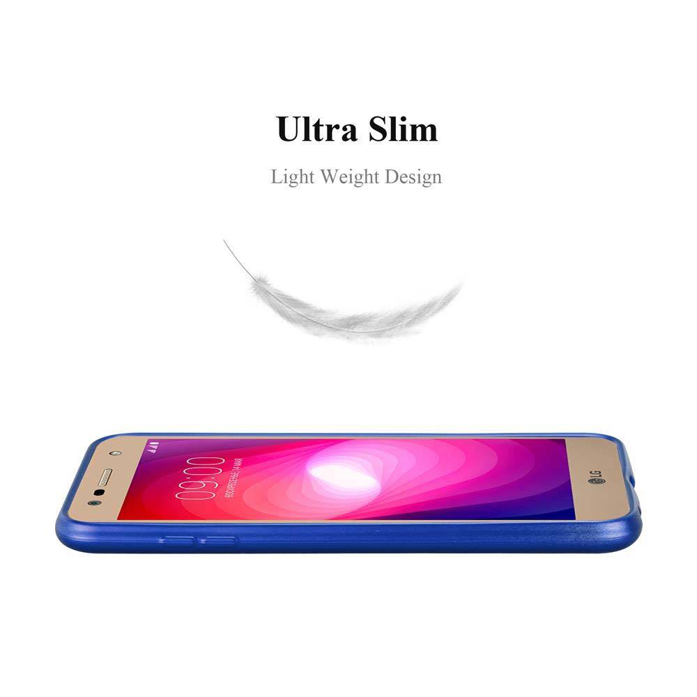 Cadorabo Schutzhülle für LG X POWER 2 Hülle in Blau Handyhülle TPU Silikon Etui Cover Case