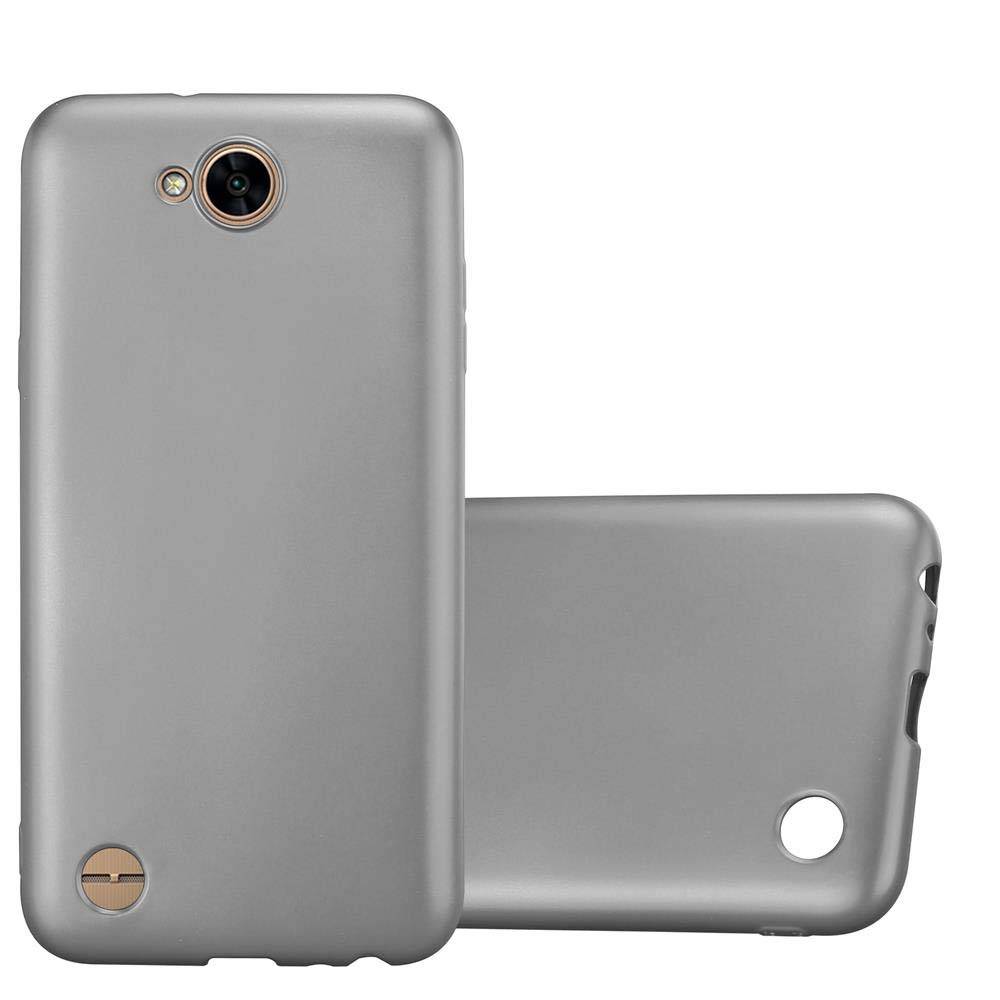 Cadorabo Schutzhülle für LG X POWER 2 Hülle in Grau Handyhülle TPU Silikon Etui Cover Case