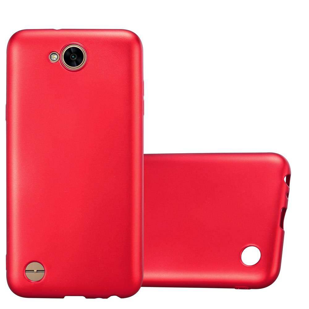 Cadorabo Schutzhülle für LG X POWER 2 Hülle in Rot Handyhülle TPU Silikon Etui Cover Case