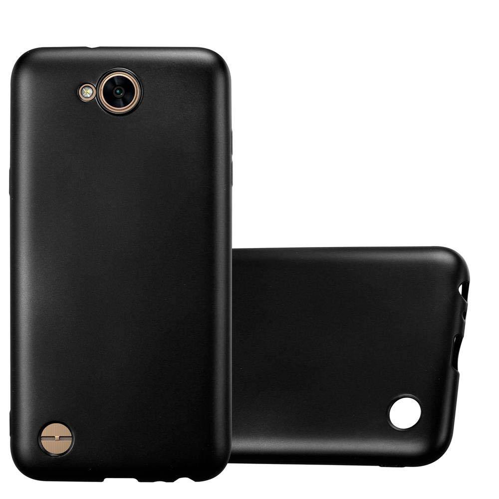 Cadorabo Schutzhülle für LG X POWER 2 Hülle in Schwarz Handyhülle TPU Silikon Etui Cover Case