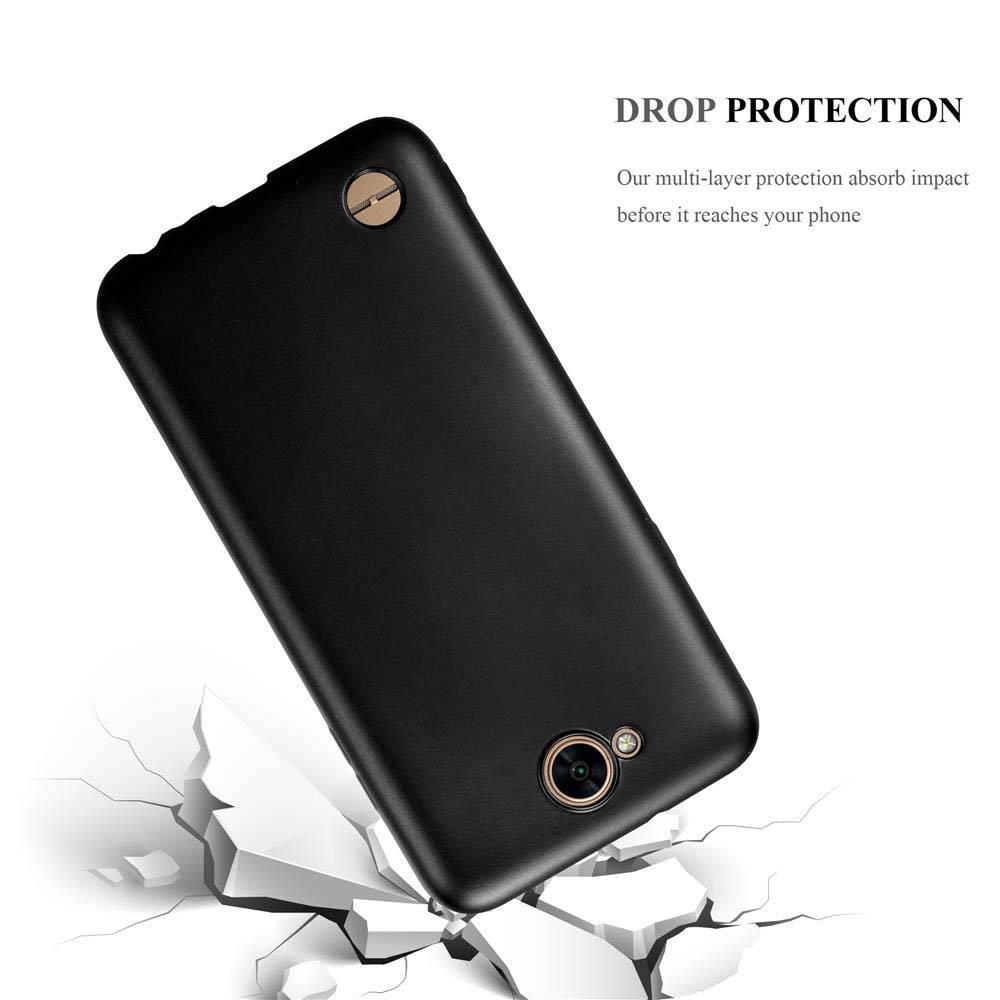 Cadorabo Schutzhülle für LG X POWER 2 Hülle in Schwarz Handyhülle TPU Silikon Etui Cover Case