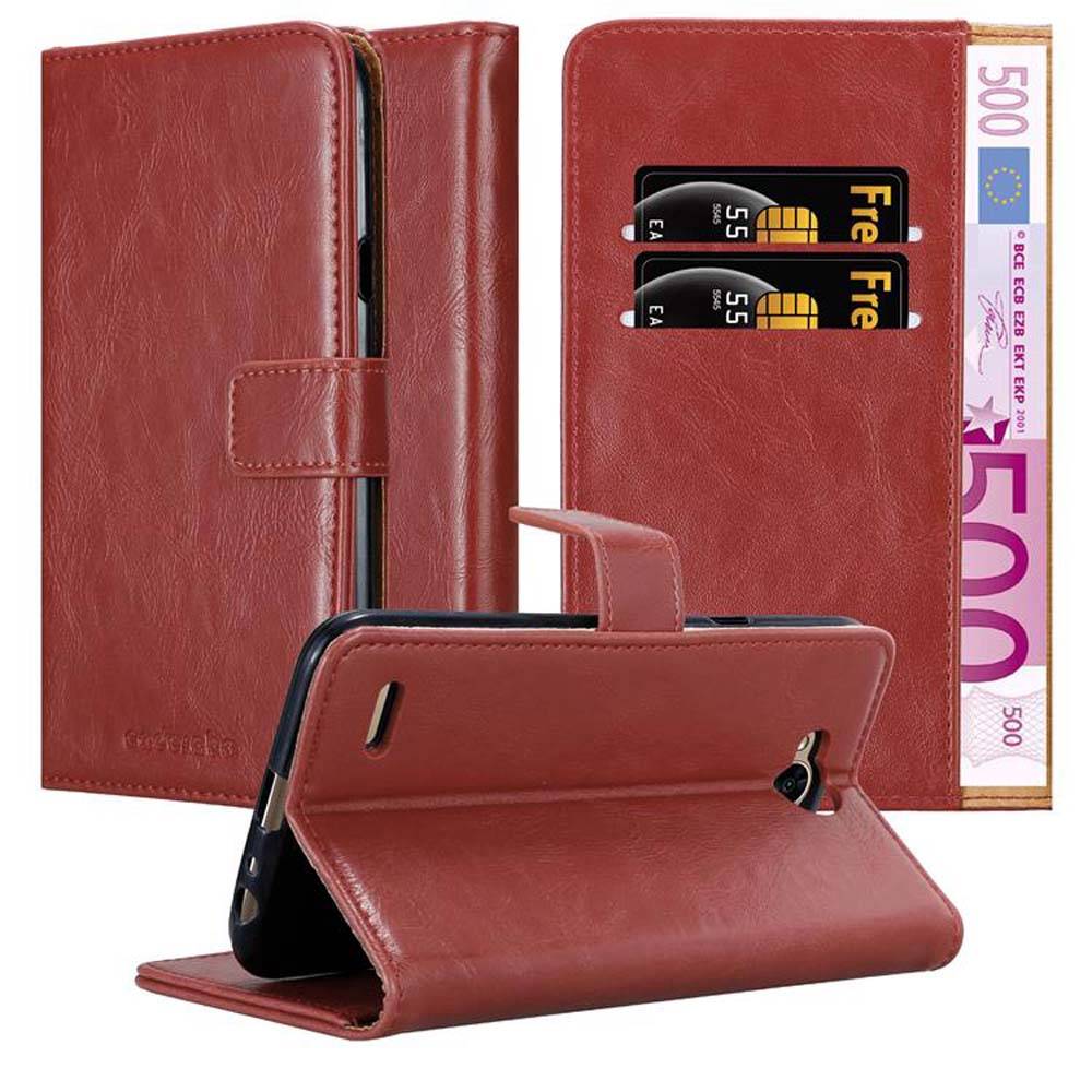 Cadorabo Hülle für LG X POWER 2 Schutzhülle in Rot Handyhülle Book Tasche Case Etui Luxury