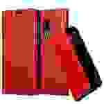 Cadorabo Hülle für MEIZU 15 Schutz Hülle in Rot Handyhülle Etui Case Cover Magnetverschluss
