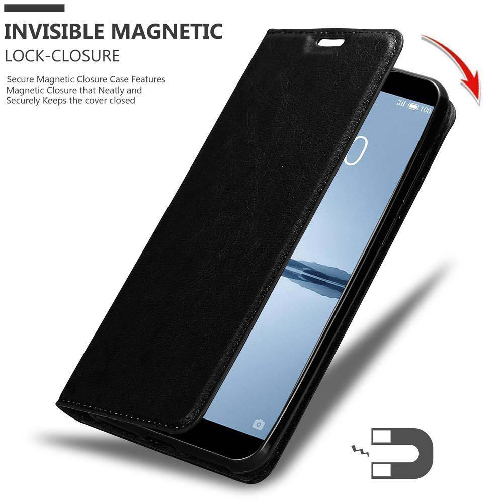 Cadorabo Hülle für MEIZU 15 Schutz Hülle in Schwarz Handyhülle Etui Case Cover Magnetverschluss