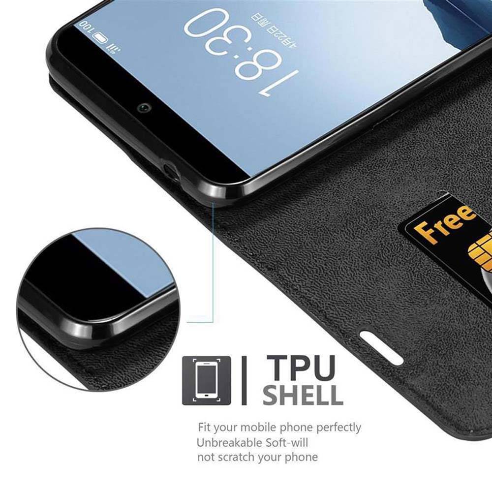 Cadorabo Hülle für MEIZU 15 Schutz Hülle in Schwarz Handyhülle Etui Case Cover Magnetverschluss