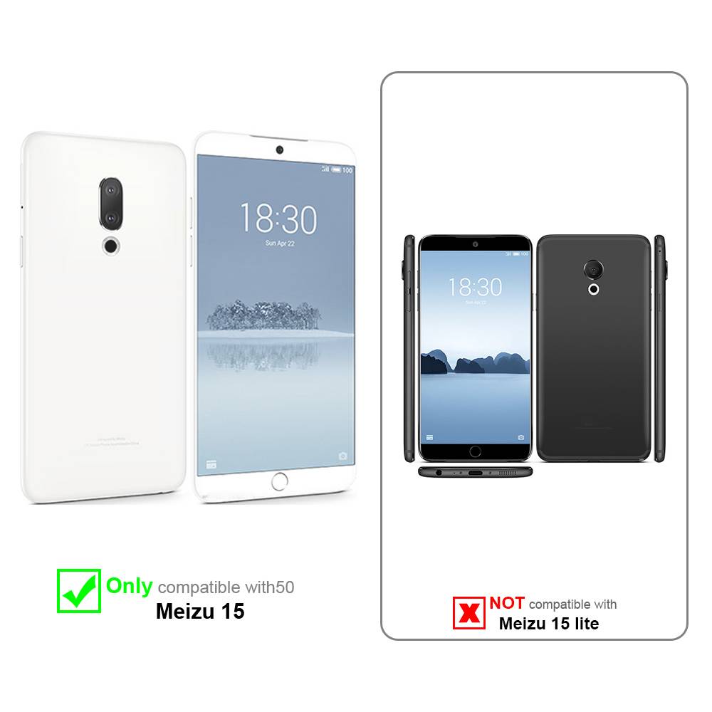 Cadorabo Hülle für MEIZU 15 Schutz Hülle in Schwarz Handyhülle Etui Case Cover Magnetverschluss