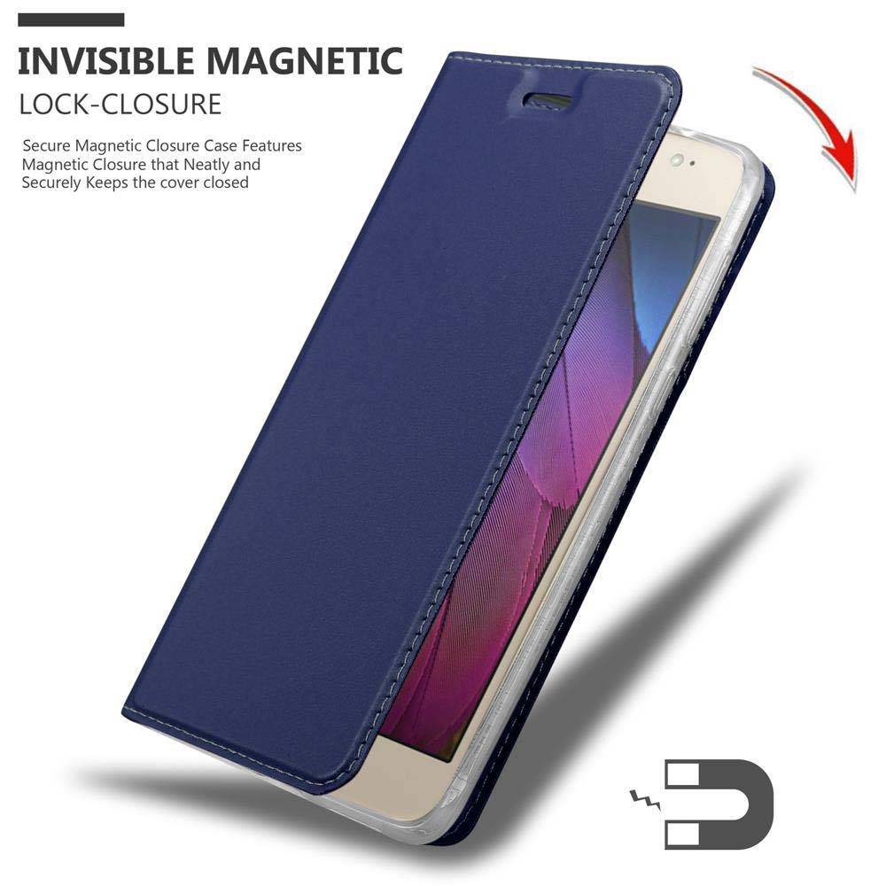Cadorabo Handyhülle für Motorola MOTO G5S PLUS Schutz Hülle in Blau Cover Etui Book Case Booklet