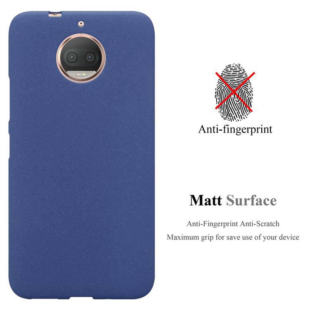 Cadorabo Schutzhülle für Motorola MOTO G5S PLUS Hülle in Blau Handyhülle TPU Etui Cover Case
