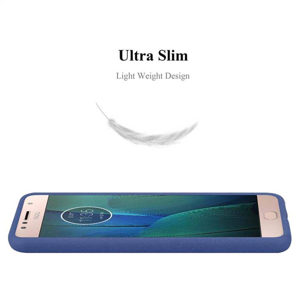Cadorabo Schutzhülle für Motorola MOTO G5S PLUS Hülle in Blau Handyhülle TPU Etui Cover Case