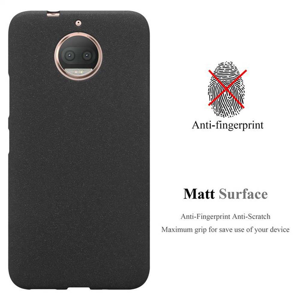 Cadorabo Schutzhülle für Motorola MOTO G5S PLUS Hülle in Schwarz Handyhülle TPU Etui Cover Case