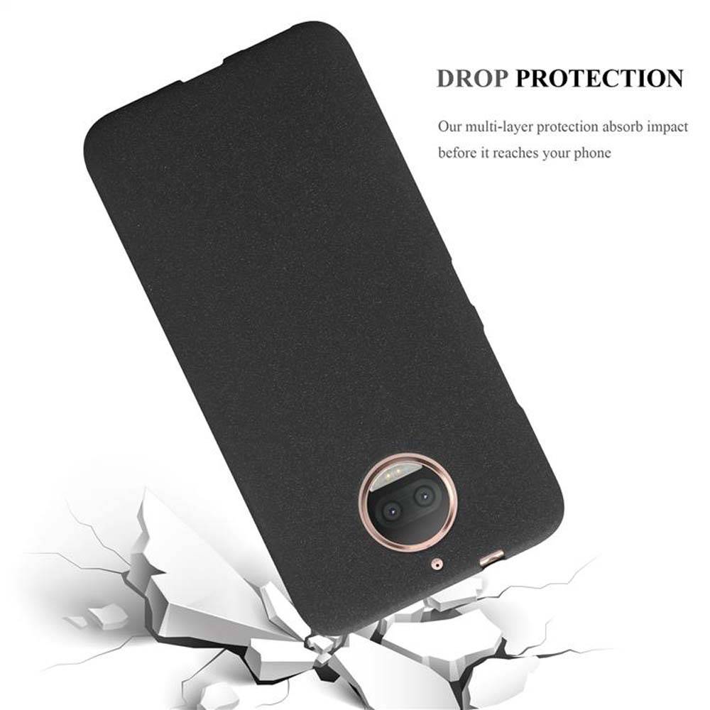 Cadorabo Schutzhülle für Motorola MOTO G5S PLUS Hülle in Schwarz Handyhülle TPU Etui Cover Case